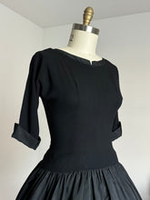 Load image into Gallery viewer, vintage 1950s black party dress {m}