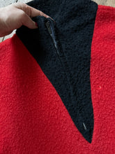 Load image into Gallery viewer, vintage 1950s red fuzzy pullover quarter zip sweater