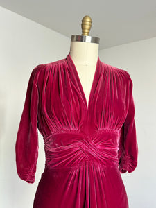 vintage 1940s velvet blouse {m}