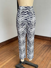 Load image into Gallery viewer, vintage 1960s zebra striped corduroy pants  {xs/s}
