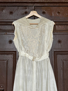 antique Edwardian silk white gown {xs}