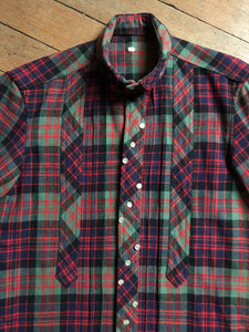 vintage 1950s unique wool plaid jacket shirt