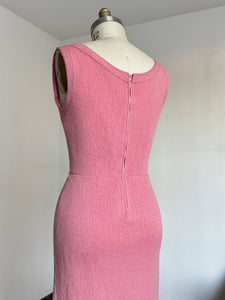 vintage 1960s pink knit dress {s-m}