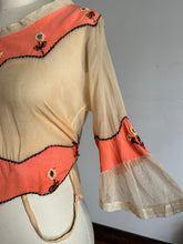 Load image into Gallery viewer, AS-IS vintage 1910s 20s silk sheer blouse {s/m}