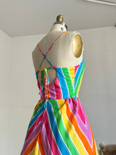 Load image into Gallery viewer, vintage 1970s rainbow sun dress {xs}