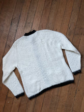 Load image into Gallery viewer, vintage 1960s white fuzzy shag cardigan