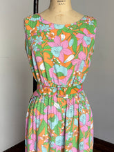 Load image into Gallery viewer, vintage 1960s floral jumpsuit {xs-L}