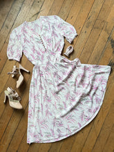 Load image into Gallery viewer, vintage 1940s novelty pink rayon dress {xs/s}