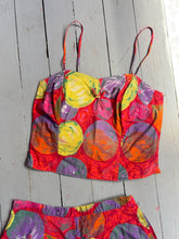 Load image into Gallery viewer, vintage 1950s 60s novelty top &amp; shorts set {s}
