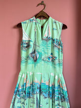 Load image into Gallery viewer, vintage 1950s novelty sailboat sun dress {xs}