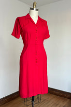 Load image into Gallery viewer, vintage 1950s red front zip dress {m}