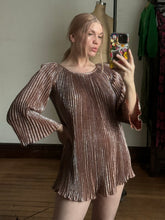 Load image into Gallery viewer, vintage 1960s metallic mini tunic {xs/s}