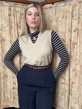 Load image into Gallery viewer, vintage 1940s garbardine &amp; knit vest