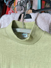 Load image into Gallery viewer, NOS vintage 1960s green mock neck t-shirt