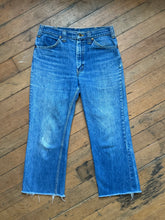 Load image into Gallery viewer, vintage 1970s GWG cut off denim jeans 30W