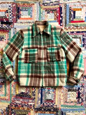 vintage 1940s plaid jacket