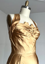 Load image into Gallery viewer, vintage 1950s gold gown {m}