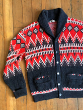 Load image into Gallery viewer, vintage 1950s 60s shawl collar cardigan sweater