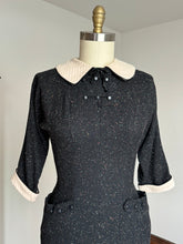 Load image into Gallery viewer, vintage 1950s flecked wool dress {s}