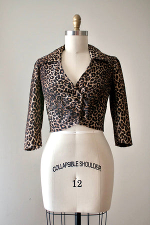 vintage 1950s leopard top