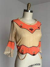 Load image into Gallery viewer, AS-IS vintage 1910s 20s silk sheer blouse {s/m}