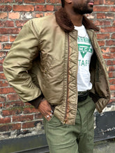 Load image into Gallery viewer, vintage 1950s nylon B-15 flight jacket bomber