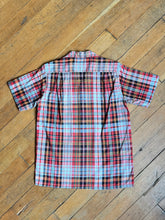 Load image into Gallery viewer, vintage 1950s plaid cotton short sleeve shirt