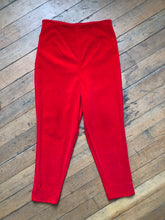 Load image into Gallery viewer, vintage 1950s red velvet pants {s}