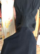 Load image into Gallery viewer, vintage 1940s black evening dress {m}