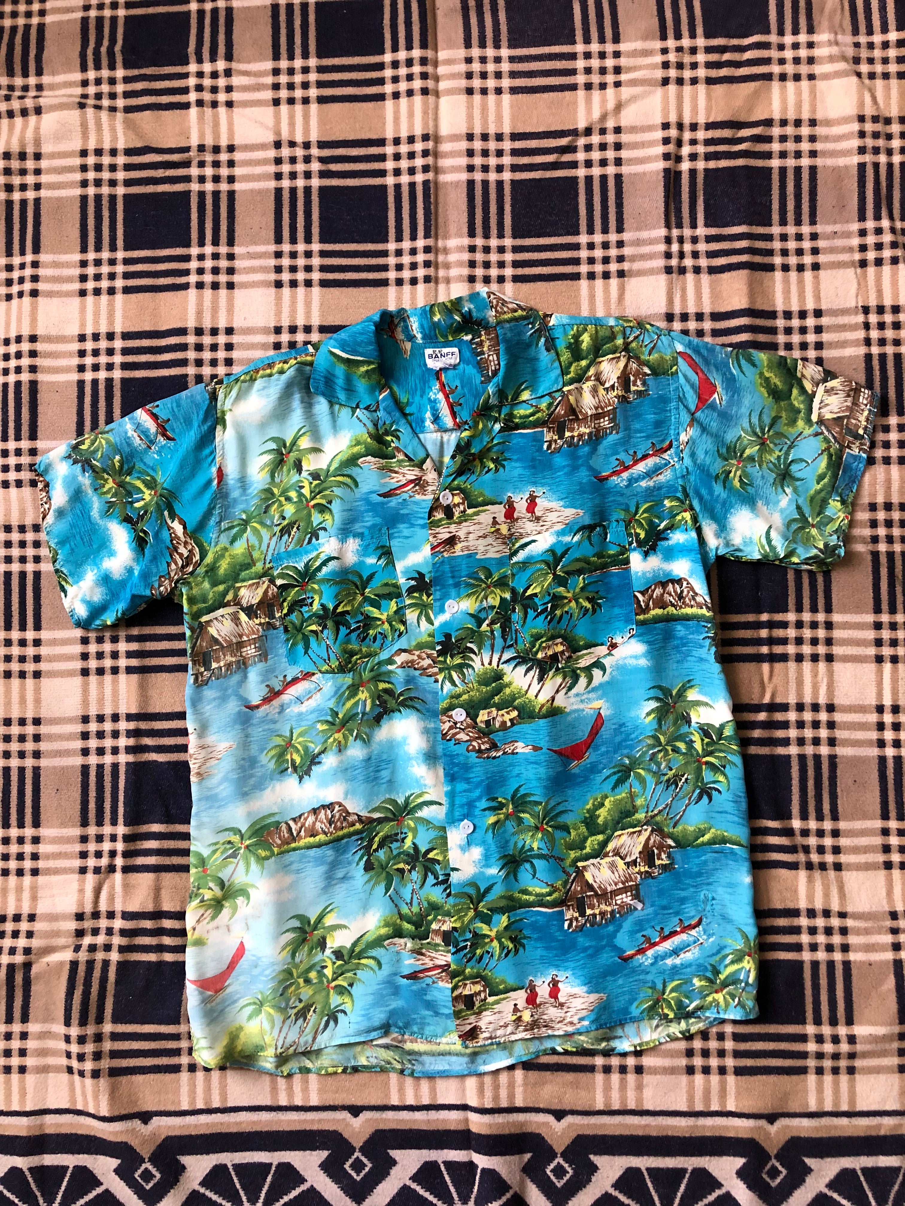 vintage 1950s rayon Hawaiian shirt – Trunk of Dresses