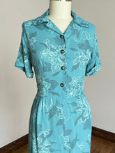 Load image into Gallery viewer, vintage 1940s floral rayon dress {XL/1X}