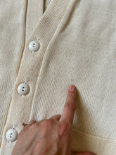Load image into Gallery viewer, DEADSTOCK vintage 1950s cream letterman sweater