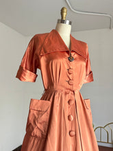 Load image into Gallery viewer, vintage 1950s liquid satin dress {xs}