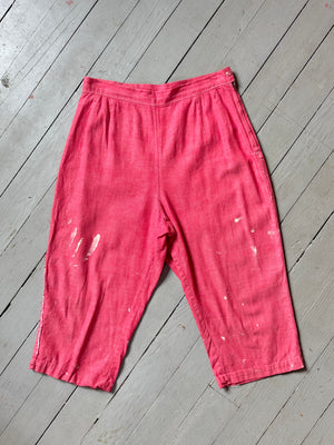 vintage 1950s homemade size zip capris {29”W}