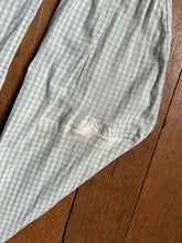 Load image into Gallery viewer, vintage 1950s green gingham long sleeve shirt