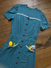 Load image into Gallery viewer, vintage 1940s flecked dress {L}