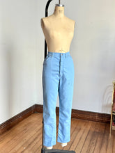 Load image into Gallery viewer, vintage 1960s high waisted Misses Wranglers jeans 29/30”W