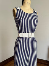Load image into Gallery viewer, vintage 1960s striped jumpsuit {s}