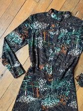 Load image into Gallery viewer, vintage 1970s novelty tree dress {s}