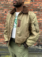 Load image into Gallery viewer, vintage 1950s nylon B-15 flight jacket bomber