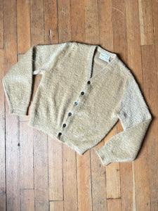 vintage 1950s 60s mohair cardigan sweater