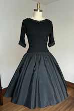 Load image into Gallery viewer, vintage 1950s black party dress {m}