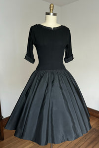 vintage 1950s black party dress {m}