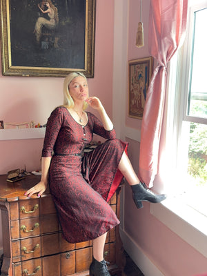 vintage 1960s lace jumpsuit lounge wear {xs}
