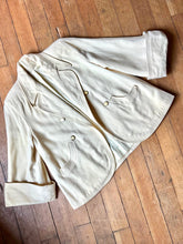 Load image into Gallery viewer, vintage 1950s cream cropped swing coat {up to XL}