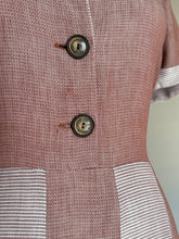 Load image into Gallery viewer, vintage 1940s two tone dress {L}