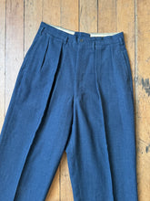 Load image into Gallery viewer, vintage 1950s wool trousers with watch pocket and subtle fleck 30&quot;W