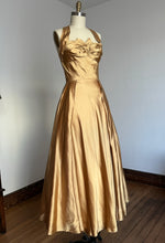 Load image into Gallery viewer, vintage 1950s gold gown {m}