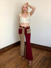 Load image into Gallery viewer, vintage 1960s 70s color block flared pants