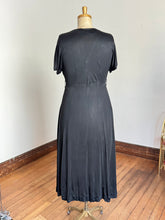 Load image into Gallery viewer, vintage 1940s rayon jersey color block dressing gown {1X}